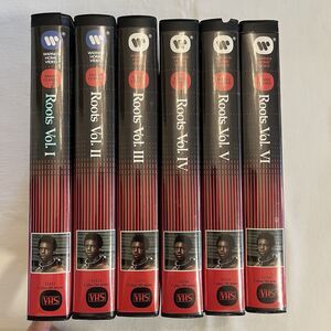 Roots (1977) Complete 6-Volume VHS Set – Warner Home Video – Clamshell Cases